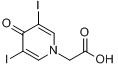 3,5-二碘-4-吡啶酮-1-乙酸;3,5-二碘-4-吡啶酮-1-乙酸;分子式结构图