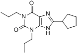 8-环戊烷基-1,3-二丙基黄嘌呤;1,3-二丙基-8-环戊基黄嘌呤分子式结构图