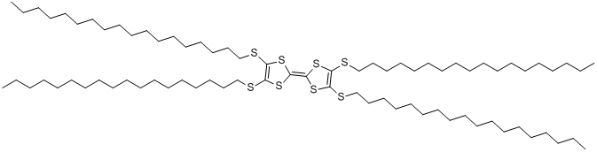 四(十八烷基硫)四硫富瓦烯分子式结构图