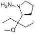 (S)-(-)-1-氨基-(1-甲氧基-1-乙丙基)吡咯烷分子式结构图