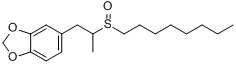 增效砜;1-甲基-2-(3，4-亚甲二氧基苯基)-乙基辛基亚砜(简称异黄樟素正辛基亚砜)；亚砜分子式结构图