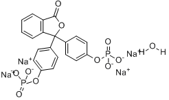 酚酞二磷酸四钠水合物分子式结构图