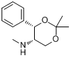 (S,S)-(+)-2,2-二甲基-5-甲氨基-4-苯-1,3-二环氧乙烷分子式结构图