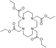 1,4,8,11-四(乙氧碳酰甲基)-1,4,8,11-四氮环十四烷;四1,4,8,11-四氮杂环十四烷-1,4,8,11-四乙酰分子式结构图