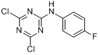 2,4-二氯-6-(4-氟苯胺基)-1,3,5-三嗪;2,4-二氯-6-(4-氟苯基氨基)-1,3,5-三嗪分子式结构图