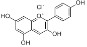 氯化花葵素;氯化天竺葵色素;天竺葵素PG分子式结构图