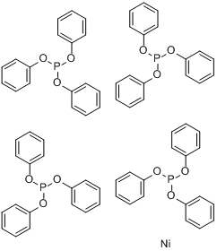 四(亚磷酸三苯酯)镍分子式结构图