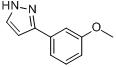 3-(3-甲氧基苯基)-1H-吡唑分子式结构图