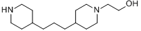 1-[N-(2-羟乙基)-4-呱啶]-3-(4-呱啶)丙烷分子式结构图