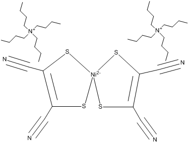 双(四正丁基胺)双(马来二睛基二硫烯)镍混合物分子式结构图