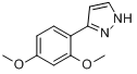 3-(2,4-二甲氧基苯基)-1H-吡唑分子式结构图