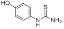 1-(对羟基苯基)-2-硫脲;1-(对羟基苯基)-2-硫脲;4-羟基苯基硫脲;4-羟基苯基硫脲, 98+%;N-(4-羟基苯基)硫脲,分子式结构图