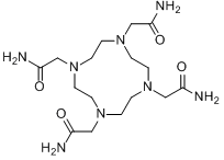 1,4,7,10-四(氨基羧甲基)-1,4,7,10-四阿扎环十四烷分子式结构图