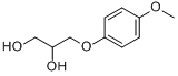 3-(4-甲氧基苯氧基)-1,2-丙二醇分子式结构图