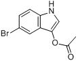 3-乙酰氧基-5-溴吲哚;5-溴吲羟乙酸盐;O-乙酰-5-溴吲羟分子式结构图