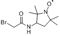 3-(2-溴乙酰胺基)-四甲基-1-吡咯烷基氧化物分子式结构图