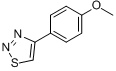 4-(4-甲氧基苯基)-1,2,3-噻重氮分子式结构图