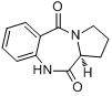 (S)-(+)-2,3-二氢-1H-吡咯并[2,1-c][1,4]苯并二氮卓-5,11(10H,11aH)-二酮分子式结构图