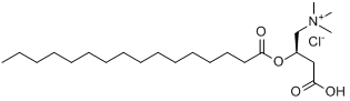 L-氯化棕榈酰肉碱分子式结构图