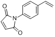 N-(4-乙烯苯)顺丁烯二酰亚胺分子式结构图