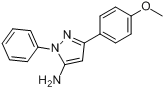 5-氨基-3-(4-甲氧苯基)-1-苯基吡唑分子式结构图