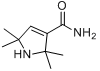 2,2,5,5-四甲基-3-吡咯啉-3-甲酰胺分子式结构图