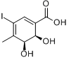 (2R,3S)-1-羧基-5-碘-4-甲基-2,3-环六二羟基-4,6-二烯分子式结构图