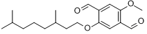 2-甲氧基-5-(3,7-二甲基辛氧基)对苯二甲醛分子式结构图