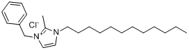 氯化1-十二烷基-2-甲基-3-苯甲基咪唑翁分子式结构图