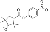 3-(4-硝基苯氧基羰基)-2,2,5,5-四甲基-1-吡咯烷基氧化物分子式结构图