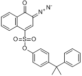 4-(1-甲基-1-苯乙基)苯基 3-重氮基-3,4-二氢-4-氧代-1-萘磺酸分子式结构图