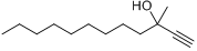 3-甲基-1-十二炔-3-醇分子式结构图