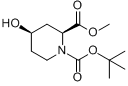 (2S,4R)-N-BOC-4-羟基哌啶-2-羧酸甲酯分子式结构图