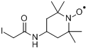 4-(2-碘代乙酰胺基)-2,2,3,3-四甲基哌啶1-氧分子式结构图