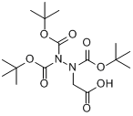 三-Boc-肼基乙酸分子式结构图