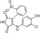 3-[(3-氯-4-羟苯基)氨基]-4-(2-硝苯基)-1H-吡咯-2,5-二酮分子式结构图