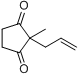 2-烯丙基-2-甲基-1,3-环戊二酮分子式结构图