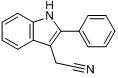 2-苯基吲哚-3-乙腈分子式结构图