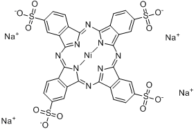 镍(II)酞菁-四磺酸四钠盐分子式结构图