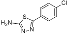 2-氨基-5-(4-氯苯基)-1,3,4-噻二唑分子式结构图