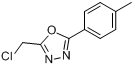 2-氯甲基-5-(4-甲苯基)-1,3,4-噁二唑分子式结构图