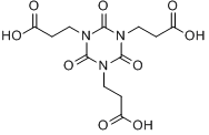 三(2-羧乙基)异氰尿酸酯;2,4,6-三氧代-1,3,5-三嗪-1,3,5(2H,4H,6H)-三丙酸分子式结构图