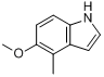 5-甲氧基-4-甲基吲哚分子式结构图