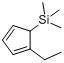 1-乙基-5-(三甲基硅基)-1,3-环戊二烯分子式结构图