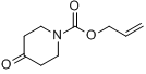 1-烯丙氧羰基-4-哌啶酮分子式结构图