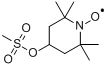 2,2,6,6-四甲基-4-(甲基磺氧基)-1-哌啶氧自由基分子式结构图