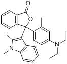 3-(1,2-甲基-3-吲哚)-3-[4-(二乙基氨基)-2-甲基苯基]内酯分子式结构图