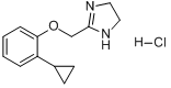 西拉唑啉盐酸盐;2-[(2-环丙基苯氧基)甲基]-4,5-二氢-1H-咪唑盐酸盐分子式结构图
