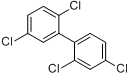 2,2ˊ,4,5ˊ-四氯联苯;2,2ˊ,4,5ˊ-四氯联苯;分子式结构图