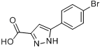 3-(4-溴苯基)-1H-吡唑-5-羧酸分子式结构图